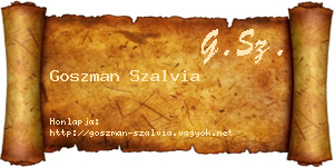 Goszman Szalvia névjegykártya